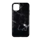 Telefon tok, iPhone 11 Pro hátlaptok, márvány mintás, fekete, Devia Marble