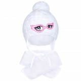 Téli gyerek kötött sapka és sál New Baby fehér