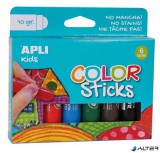 Tempera kréta készlet, APLI Kids 'Color Sticks', 6 különböző szín