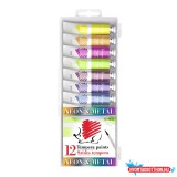 Tempera színes 12x12ml, Süni Ico 12 neon színek