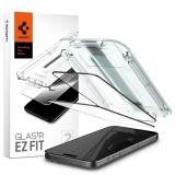 Temperált üveg kijelzővédő SPIGEN Glas.TR "EZ FIT" FC 2-PACK iPhone 15 Pro Max készülékhez fekete