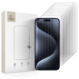 Temperált üvegfólia Tech-Protect Bundle 10-PACK iPhone 15 Pro Max készülékhez átlátszó