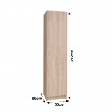 Tempo 1-ajtós szekrény, tölgy sonoma, MEXIM