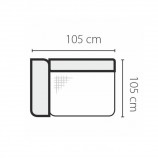 Tempo 1-ülés kartamásszal, balos,  cablo 10 mentol/krém varrás, GEVONA