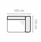 Tempo 1-ülés kartámasszal és ágyneműtartóval 1SBP,  jobb oldali kivitel, szövet Cablo 10 mentol/krémszínű varrás, GEVONA