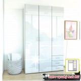 Tempo 3-ajtós szekrény, fehér extra magas fényű HG, GWEN 70427