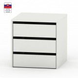 Tempo 3 fiókos éjjeliszekrény fehér, RIA