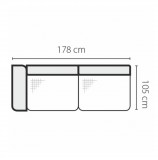 Tempo 3-ülés kartámasszal, balos,  cablo 10 mentol/krém varrás, GEVONA