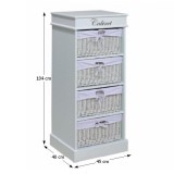 Tempo 4-fiókos komód, fehér, BLANCO