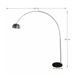 Tempo Állólámpa, rozsdamentes acél/fekete márvány,  CINDA TIP 17 F1034-L