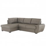 Tempo Bőr ülőgarnitúra,  sötétszürke, bal, BURNERO