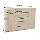 Tempo Cipősszekrény, DTD laminált, sonoma tölgyfa, ANABELA