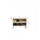 Tempo Cipősszekrény , fehér/fém, ESMA