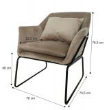 Tempo Dizájn fotel, szürke/fekete, KADAR