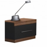 Tempo Éjjeliszekrény, dió/fekete, DEGAS