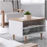 Tempo Éjjeliszekrény, fehér/bükk/homok LAVELI  LL60