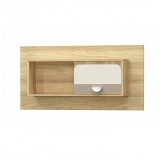 Tempo Fali polc 1D, árpás tölgy/champagne/cappuccino, LOTTY