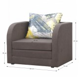 Tempo Fotel ágyfunkcióval, szürke, RENO