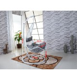 Tempo Függőfotel, fehér/szürke, DORINA