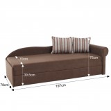 Tempo Kanapé ágyfunkcióval, barna, jobb oldali kivitel, AGA D