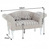 Tempo Kanapé, krém-szürkeszínű, FABRICIO