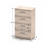 Tempo Komód, tölgy sonoma,  NOKO-SINGA 14