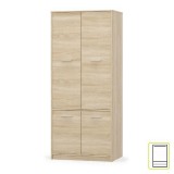 Tempo Kondela Akasztós szekrény 4D polcokkal, sonoma tölgyfa, TEYO