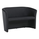 Tempo Kondela Cuba kétszemélyes kanapé - textilbőr, fekete