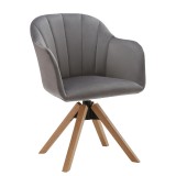 Tempo Kondela DALIO - Forgószék - világosszürke/bükk