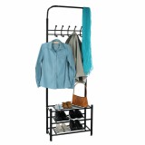 Tempo Kondela Fogas cipőtartóval, fekete fém, BARNUM