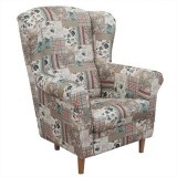 Tempo Kondela füles fotel, szövet patchwork viorica 1, CHARLOT