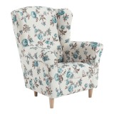 Tempo Kondela füles fotel, szövet rose 14, CHARLOT