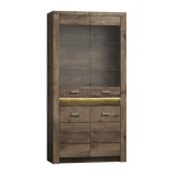 Tempo Kondela INFINITY I-03 - Vitrines szekrény - sötét kőris