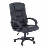 Tempo Kondela Irodai fotel, fekete textilbőr, SIEMO NEW