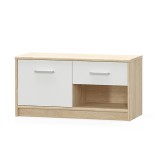 Tempo Kondela komód 1D1S, fehér/tölgy sonoma, TEYO