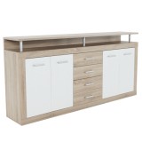 Tempo Kondela Komód, sonoma tölgyfa/fehér, JACHIM - JUNO NEW