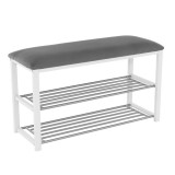 Tempo Kondela Lóca cipőtartóval, szürke/fehér, LANGELLA NEW