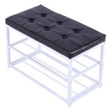 Tempo Kondela LYROS cipőtároló pad - fekete/fehér