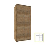 Tempo Kondela MONTANA S2D - Szekrény kétajtós - sötét tölgy lefkas