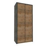 Tempo Kondela MONTANA S2D - Szekrény kétajtós - tölgy lefkas sötét/smooth szürke