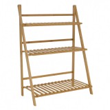 Tempo Kondela NEPEL TYP 1 - Könyvespolc/virágállvány (bambusz) + ajándék kerti eszközök