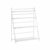 Tempo Kondela NEPEL TYP 2 - Könyvespolc/virágállvány (fehér) + ajándék kerti eszközök