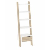 Tempo Kondela OSLO - Polcos állvány, fiókkal - tölgy sonoma/fehér - 75385