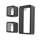 Tempo Kondela Polc, 3 db, fekete, TRIX FY 7493