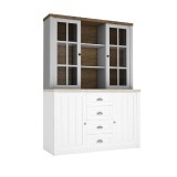 Tempo Kondela PROVANCE W2D - Felsőszekrény komódhoz, vitrines szekrény - fenyő Andersen/tölgy lefkas