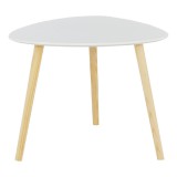 Tempo Kondela TAVAS lerakóasztal - fehér/természetes fa