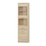 Tempo Kondela Vitrines szekrény 1D1W1S, sonoma tölgyfa, TEYO