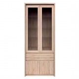 Tempo Kondela Vitrines szekrény, DTD laminált, tölgy sonoma, NORTY TYP 3