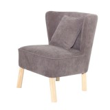 Tempo Modern fotel díszpárnával, sötétbarna textil, BIRBA New