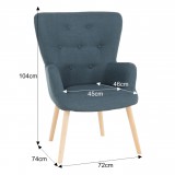Tempo Modern fotel, szürkés-zöld, BRANDO